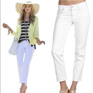 Lilly Pulitzer Ivory Palm Beach Fit Jeans 34"x 33" Ivory White Jean Straight Leg